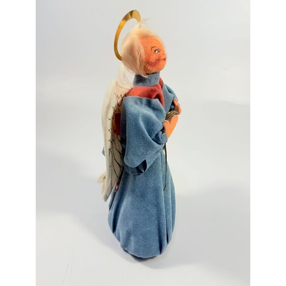 Annalee Doll 1997 Angelica 12" Tree Topper Angel Blue Gold Mauve Blonde Vintage - Picture 10 of 14
